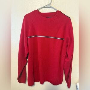Aeropostale Red Sweater with Black and White Stripe